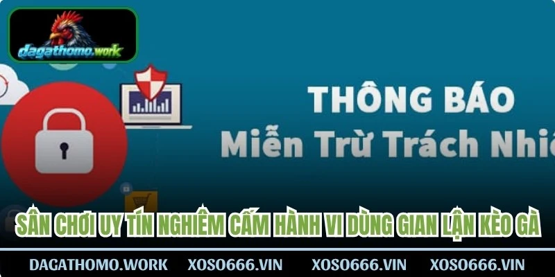 Sân chơi uy tín nghiêm cấm hành vi dùng gian lận kèo gà